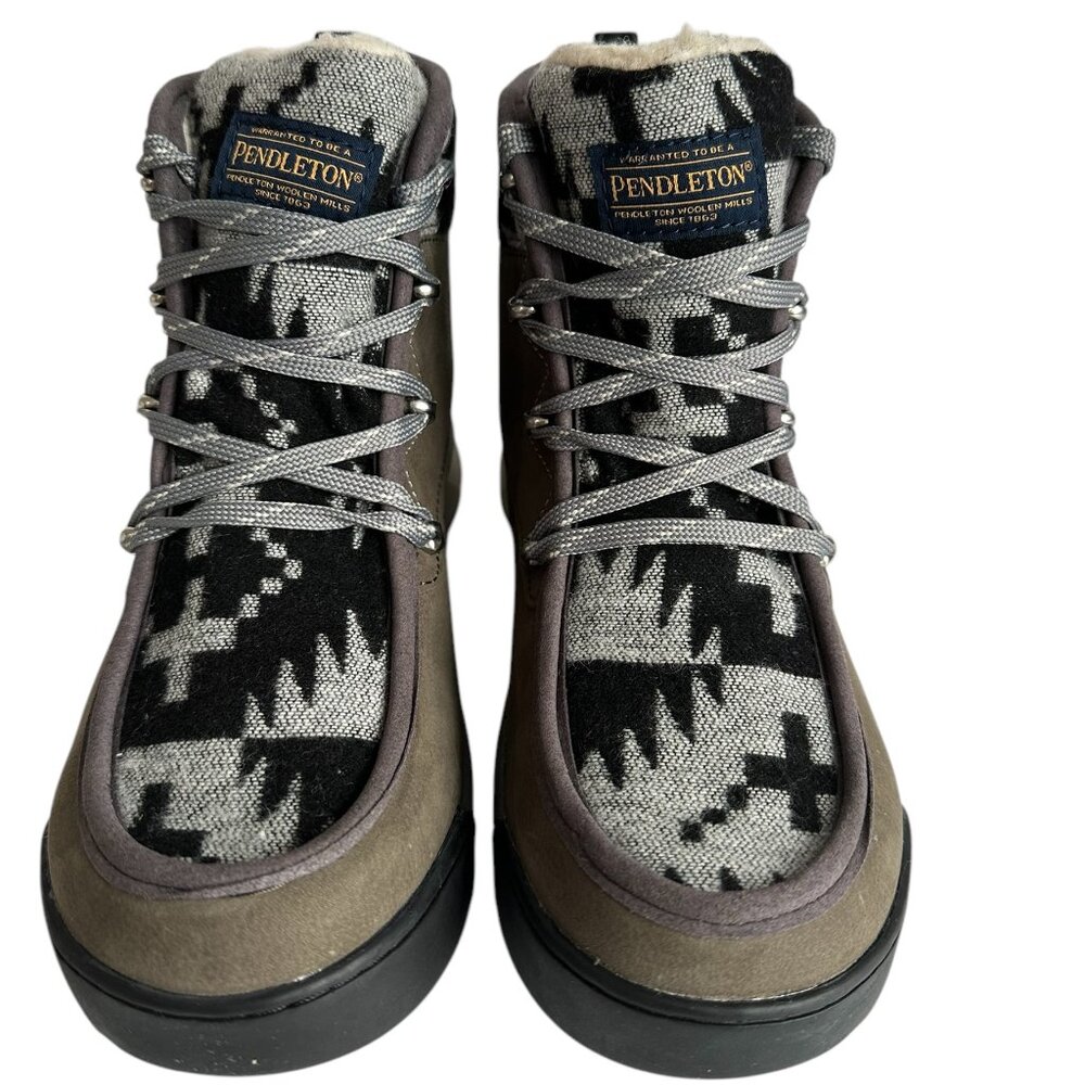 Pendleton Torngat khaki leather insulated hiking trail boots NWT Sz8 - Picture 2 of 10